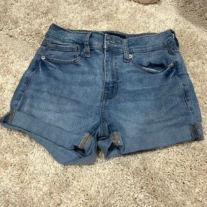 Aeropostale High Rise Curvy Midi Denim Short